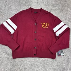 New! Washington Commanders NFL Cardigan women's size Medium